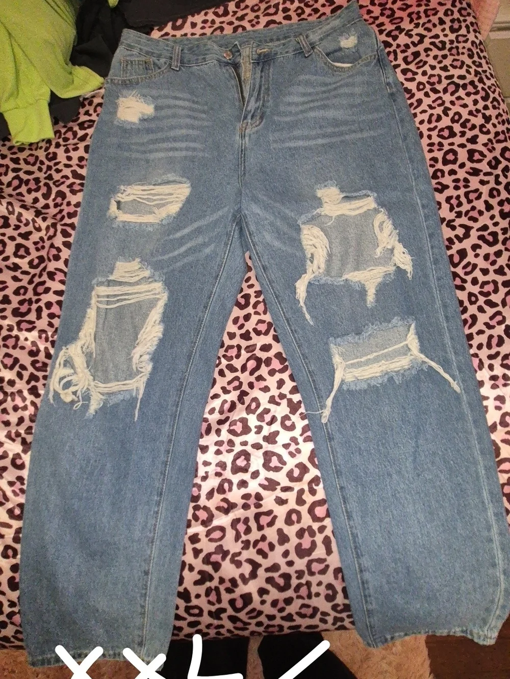 Blue Distressed Women’s Jeans - Ripped High-Waist Denim